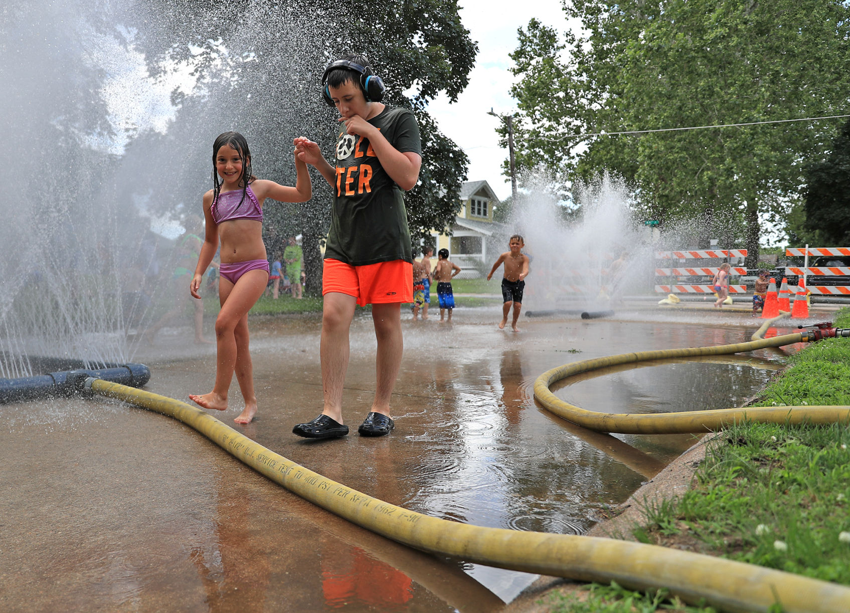 Council Bluffs Fire Department's hydrant party